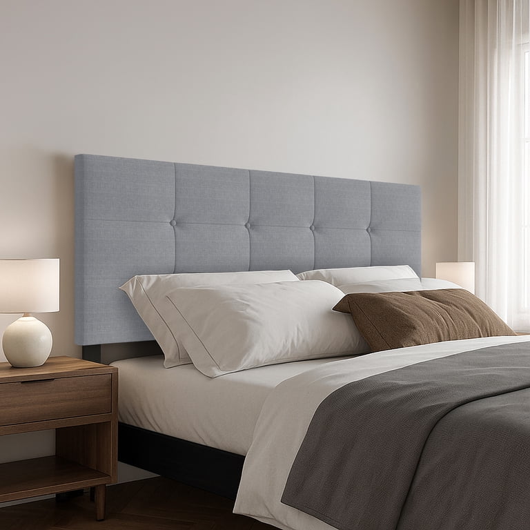 Home Design Gina Queen Tufted Upholstered Headboard photo 5
