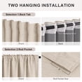 thumbnail image 6 of KoshiMe Faux Linen 100% Blackout Curtains for Living Room Bedroom,96 Inch Long Thermal Insulated Back Tab Window Curtains,Oatmeal, 6 of 7