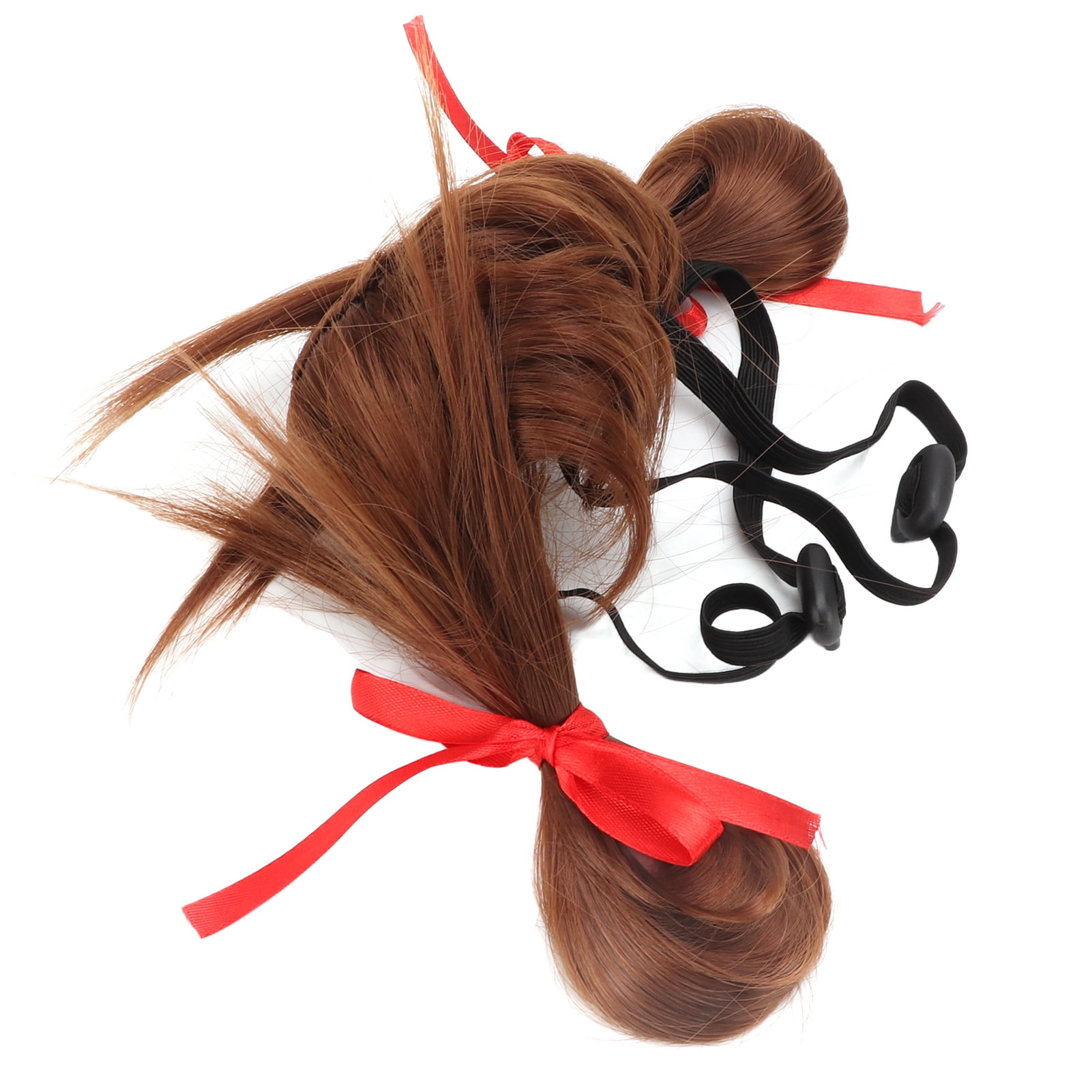 Fun Dog Cosplay Wig Adjustable Nylon Fiber Pet Hairpiece for Halloween Christmas Parties and Festivals - Suitable for 11.8 to 23.6 inches Head Girth / 30 to 60 cm - Ideal Pet Photo Prop