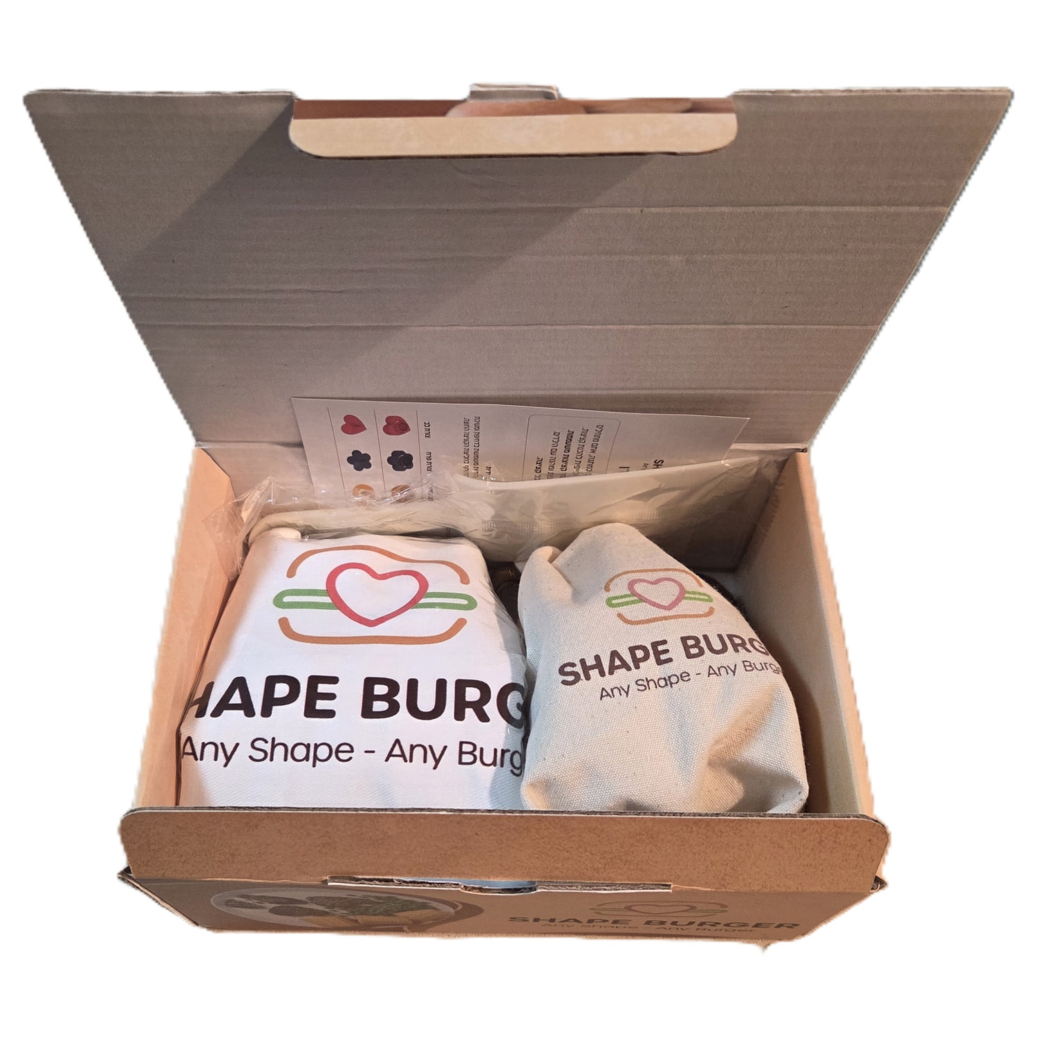 SHAPE BURGER Burger Shaping Set with Molds, Apron, Spandel BLB-KCN-SB-1