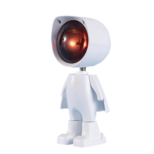 Luz de proyección de escritorio al atardecer Figura de robot Lámpara de proyección de arte LED Lámpara de 360 grados para decoración de fiestas de bar en casa