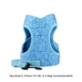 thumbnail image 2 of Traction Rope Durable Professional Escape-proof Small Harness Control Universal Cat Belt Lightweight Soft Strap Elastic Pet Vest Walking Sky Blue L, 2 of 9