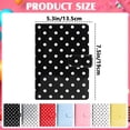 thumbnail image 3 of 7.5×5.3in Classic Black White Polka Dot PU Leather Budget Notebook, Snap Closure Detachable 6 Ring Expense Organizer, Compact Cash Envelope Wallet For Monthly Budget Management & Holiday Fund Saving, 3 of 4