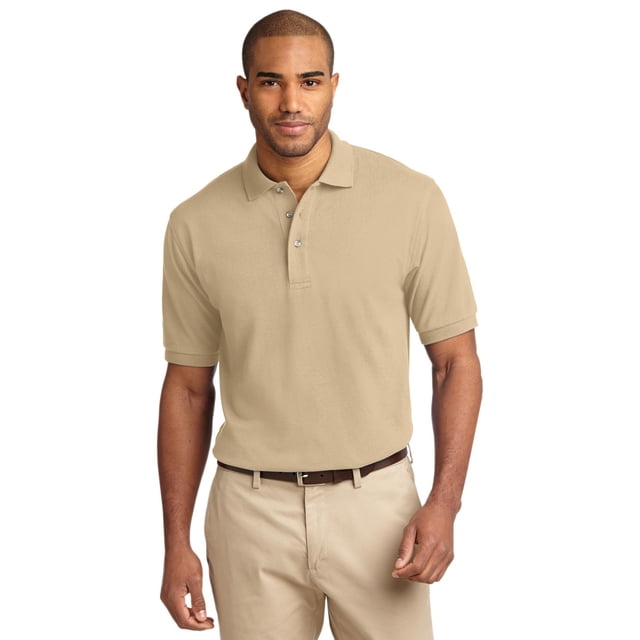Polo de piqué de algodón pesado de Port Authority®. K420 Autoridad Portuaria K420