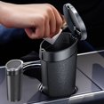 thumbnail image 2 of WRKEKC Clearance Car Cup Holder Trash Can with Leak-Proof Lid, ABS Auto Garbage Bin for Vehicles, One-Touch Button Design & Removable Odor-Control Container (7.28×3.46×2.64in), 2 of 6