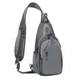 thumbnail image 5 of VeFlora Men's Waterproof Sling Crossbody Bag, Lightweight Chest Shoulder Backpack, Portable Outdoor Sports Bag for Hiking Travel Commuting Daily Use(Grey/One Size), 5 of 5