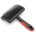 thumbnail image 3 of Jeffers Pet Hard Pin Universal Slicker Brush for Dogs, Cats, Horses – Firm Bristles Grooming Tool, Detangling, Tangle Free Coat, Mats, Shedding, Curved Head, Travel Friendly, Easy Storage - Medium, 3 of 7
