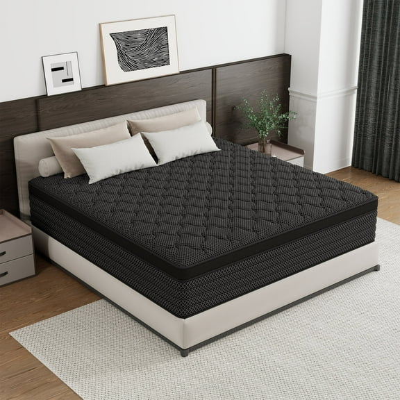 Kviwasha Mattress 12 inch Queen Size, Gel Memory Foam Hybrid Mattress in a Box, Cozy Sleep