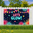 thumbnail image 5 of Bannière Lumineuse Design Néon Décoration Colorée Let's Glow Signe de Festival pour Fête Célébration Événement, 5 of 5