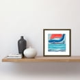 thumbnail image 2 of Breaching Blue Whale At Sunset Ocean Sea Splash Island Watercolour Painting Square Wooden Framed Wall Art Print Picture 8X8 Inch, 2 of 4