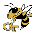 thumbnail image 2 of Georgia Tech Spirit Earring Stack For Yellow Jackets Game Day gold | navy, 2 of 5