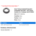 thumbnail image 2 of Outer Timing Crankshaft Sprocket - Compatible with 2009 - 2010 Toyota Corolla 2.4L 4-Cylinder 2AZ-FE DOHC, 2 of 2
