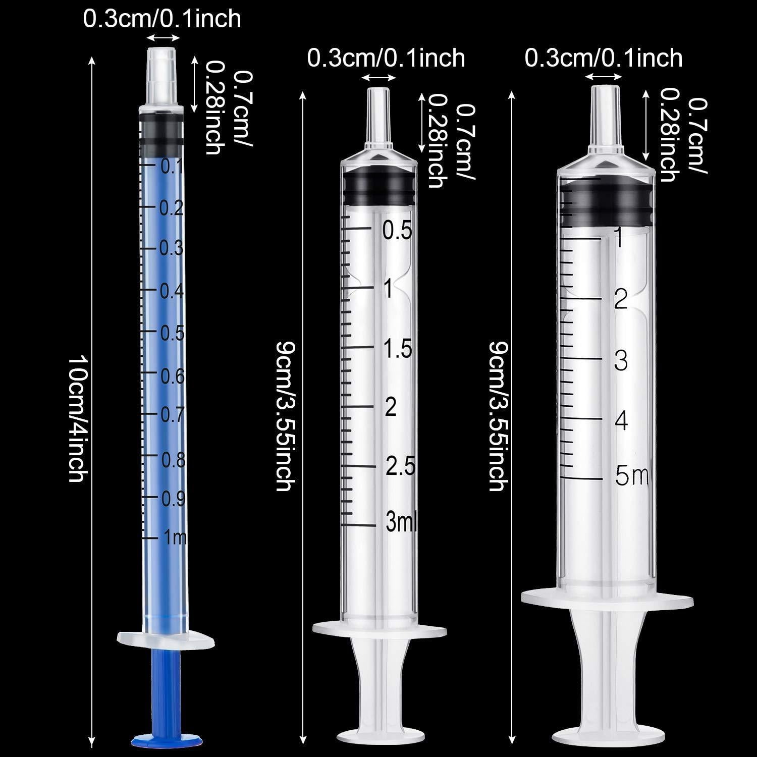 18Pcs 1ml Plastic Syringes With Caps, No Needle Syringe With