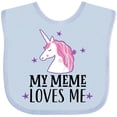 thumbnail image 3 of Inktastic My Meme Loves Me Girl Unicorn Girls Baby Bib, 3 of 4