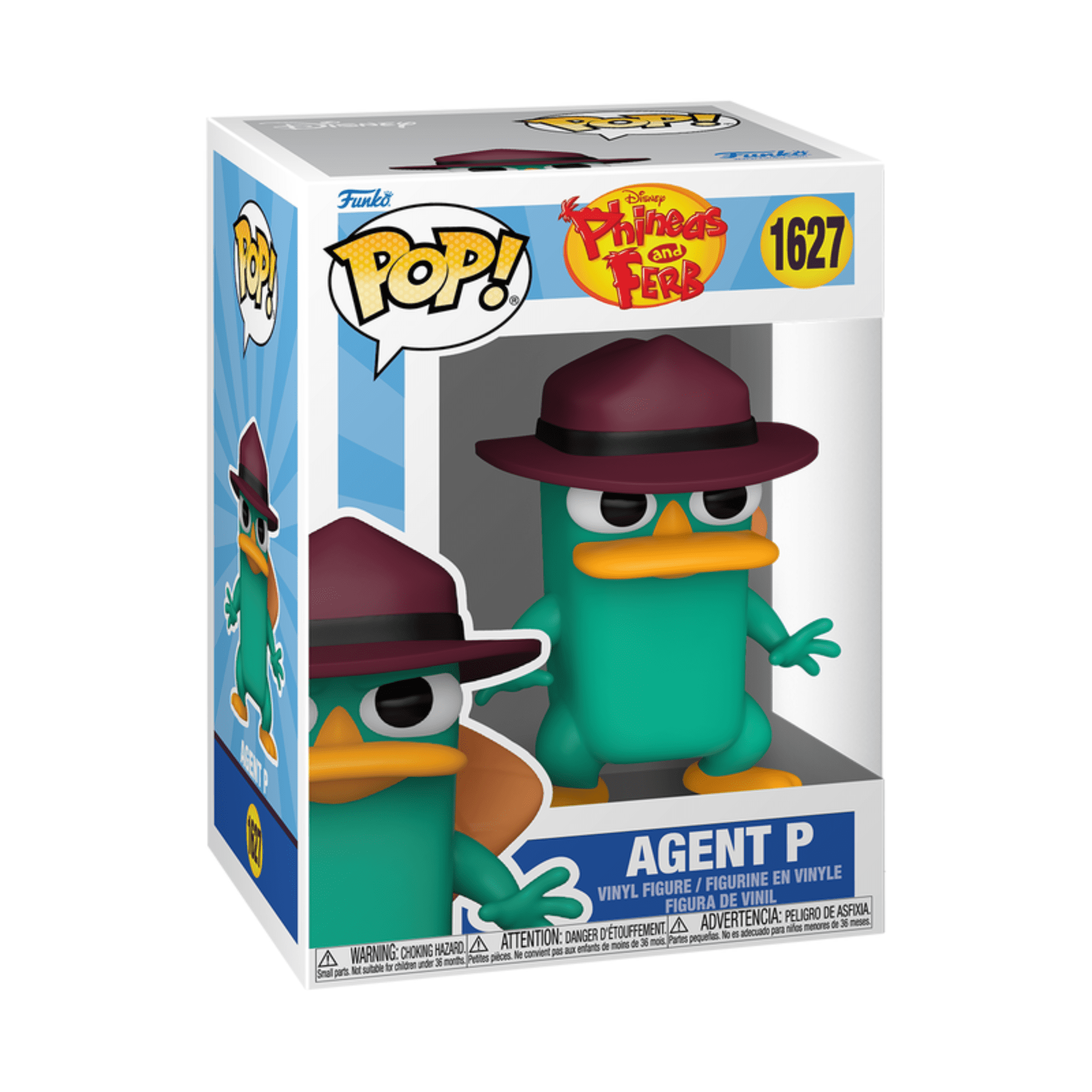 Funko POP! Disney Phineas & Ferb - Agent P #1627 Vinyl Figure - Bundle with Pop Protector