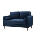 thumbnail image 2 of Lifestyle Solutions Lorelei Mid-Century Modern Loveseat, Blue Fabric, 2 of 10