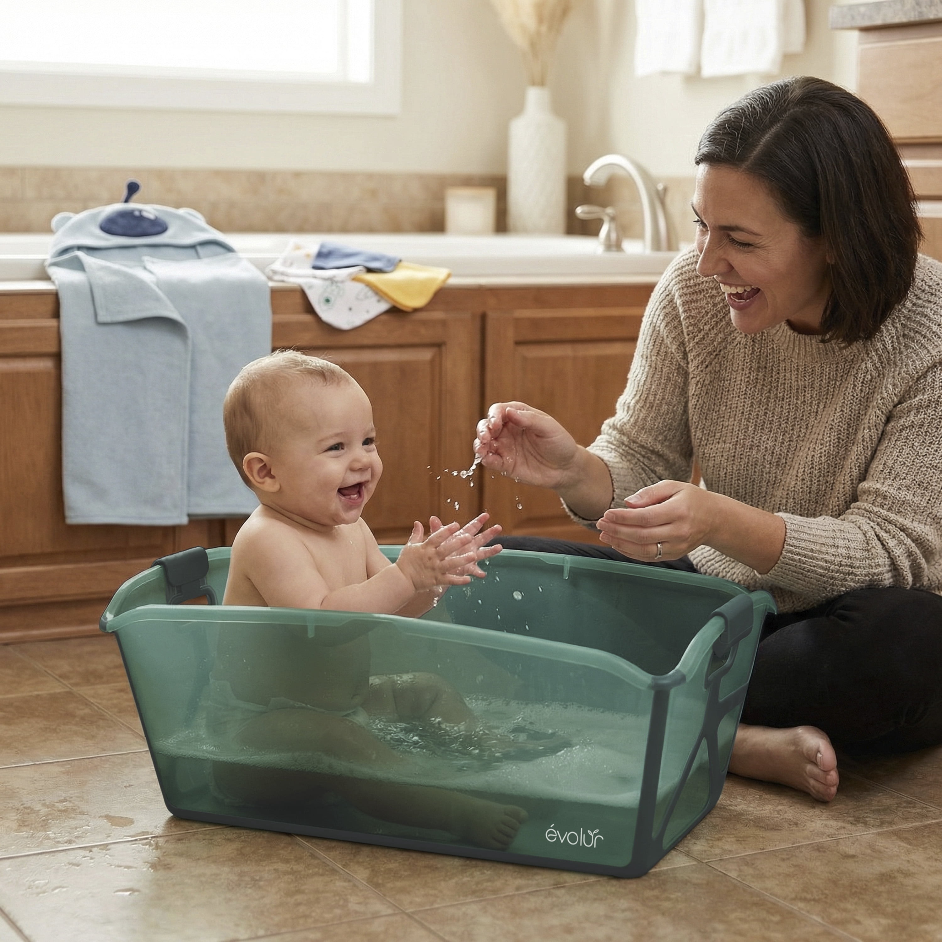 Evolur Supple Baby Spa Set, Green