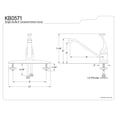 thumbnail image 4 of Kingston Brass Columbia Single Handle 8" Kitchen Faucet, 4 of 4