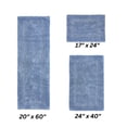 thumbnail image 2 of Better Trends Premium 3 Piece Bathroom Rug Set 100% Cotton, Extra Soft Tufted Bath Mat, Water Absorbent & Reversible Mat, Dark Blue Lux Collection, 2 of 2