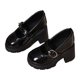 thumbnail image 4 of Zapatos de tacón alto a escala 1/4, coordinación de moda, hechos a mano en cuero PU. negro, 4 of 9