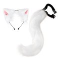 thumbnail image 1 of Accesorios de Cosplay de zorro, diadema ajustable con orejas de gato y cola de zorro, accesorios para disfraces de fiesta de Carnaval y Halloween, 2 uds., 1 of 5