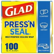 Glad Press'n Seal Plastic Food Wrap Square Foot Roll -100 Sq. Ft (Pack of 3) 100 Sq. Ft (Pack of 3)