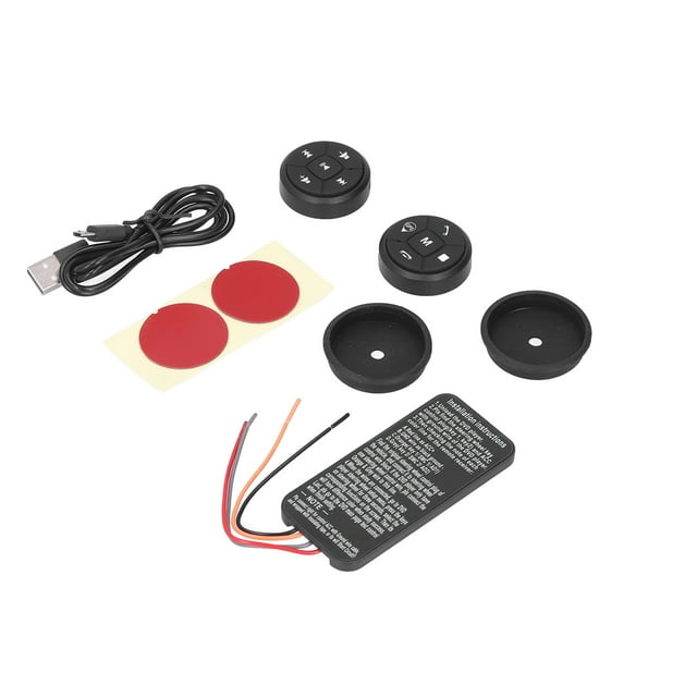 Botón multimedia del volante mando a distancia universal negro para volante de coche ANGGREK Otros