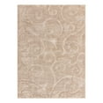 thumbnail image 3 of Unique Loom Floral Shag Collection Area Rug - Carved (9' x 12' 2" Rectangle Beige), 3 of 7