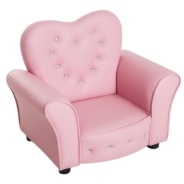 Qaba Tufted Upholstered Sofa Chair for Kids, Princess Couch Furniture