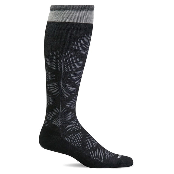 Women's Full Floral | Moderate Graduated Compression Socks | Wide Calf Fit