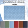 thumbnail image 3 of Sky Blue Quilted Leather Business Notebook, Lay Flat Lined Journal with Ribbon Bookmark for Work, 3 of 4