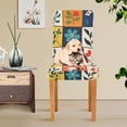 thumbnail image 4 of Yayeee 2 Pack Dining Chair Covers Stretch Parson Chairs Slipcovers Seat Protector, Floral Patterns, 4 of 6