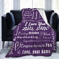 thumbnail image 4 of LHSHID Custom Blanket for Grandma Personalized to My Grandma from Grandkids Letter Throw Blanket for Couch Bed Sofa Mothers Day Birthday Gifts 30"x40", 4 of 6