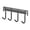 Black 4 Hooks, variant on Lipstore Wall Mounted Badminton Racquet Rack Compact Hanging Hook for Club School Gym Black 8 Hooks