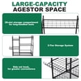 thumbnail image 3 of Garden Tool Organizer Rolling Cart Large Capacity Rust-Resistant Metal Tool Cart with Wheels Hooks Garage Shed Yard Outdoor Storage Rack, 3 of 6