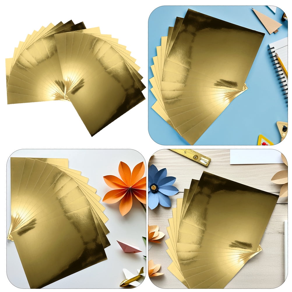 RENACLIPY 50 Sheets Metallic Handmade Craft Paper for Decorations, Scrapbooking, Card Making and Art Projects