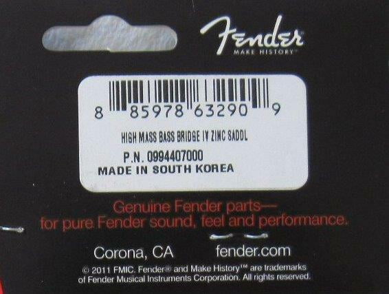 Fender® Badass Style 4-String Chrome Bass Bridge Assembly~Mount Screws~Brand New