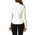 thumbnail image 3 of INSPIRE CHIC Women's Elegant Bow Tie Neck Blouse Long Sleeve Work Chiffon Shirt XS White, 3 of 8