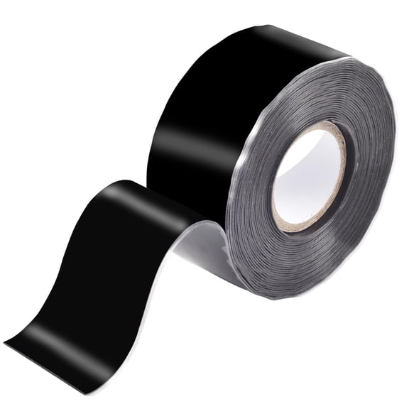 Self Fusing Silicone Tape 1x196in hose repair tape for Sealing Pipes Plumbing Repair (Black)