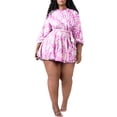 thumbnail image 3 of Womens Plus Size Summer Dresses Summer Printed Handmade Woven Waistband With Ruffle Edge Dress Plus Size Summer Dress Pink L, 3 of 9