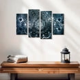 thumbnail image 2 of Elephant Stock Mesmeric Mandala Wall Art - Horizontal Multi Panel Canvas - Living Room Wall Decor - Decor Elements Multi Panel - Gray And Blue Decor - 24" x 14", 2 of 4