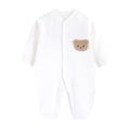 thumbnail image 2 of XIMIN Newborn Baby Cotton Onesie, Cute Bear Patched Casual Long Sleeve Bodysuit, Toddler & Infant Boy's Girl's Comfortable Clothing ﻿, 2 of 8