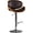 Black, variant on Pawverly Modern Swivel Bar Stool with Adjustable Height, Faux Leather Counter Height Bar Chair with Bentwood Walnut Seat and Chrome Base for Kitchen Island or Bar, White