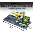 thumbnail image 5 of Large Desk Mat Dark Blue, Keyboard Mouse Pads Desktop Mats, Long Gaming Mouse Pad Non-Slip Rubber Base, 35.4 X 15.7 inch for Work/Game/Office/Home Watercolor Night Sky Galaxy Universe Space, 5 of 6