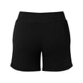 thumbnail image 4 of Women's Double Layered Pleats Maternity Shorts Underbelly Drawstring Elastic Waist Shorts With Pockets Summer Cute Beach Casual Shorts Womens Button up Shirts Short Sleeve Women plus Size Shorts, 4 of 4