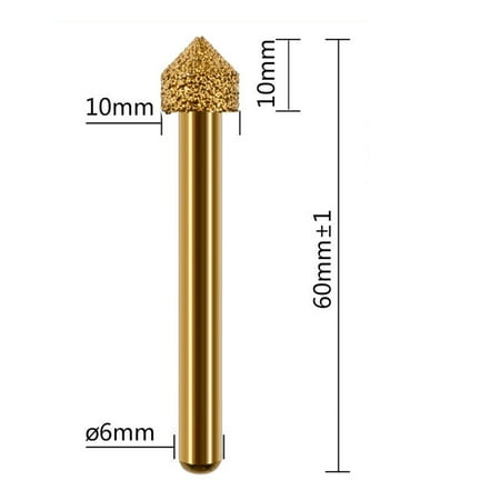 

Diamond Grinding Burr Drill Bit Coarse Rotary Bits 6mm Universal Fitment Rotary Tool for Wood & Stone Carving
