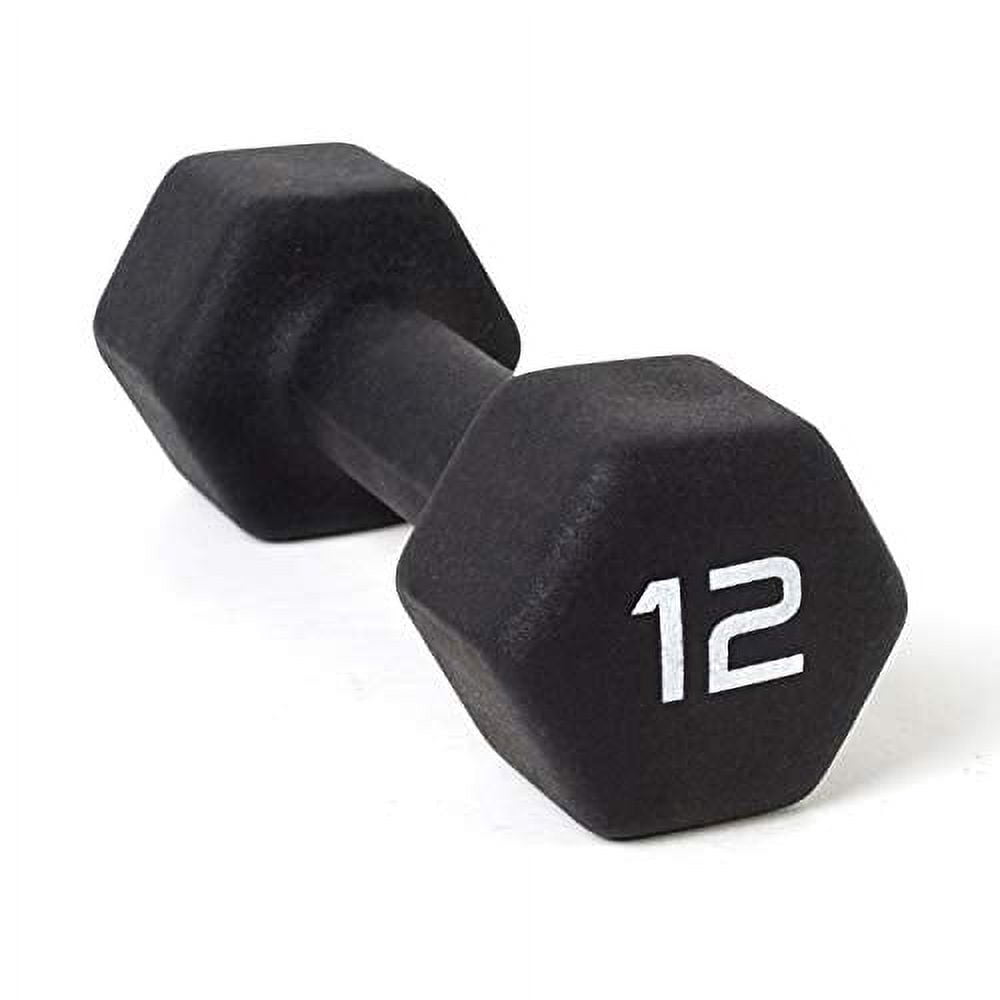 CAP Barbell, 12lb Black Neoprene Dumbbell, Single