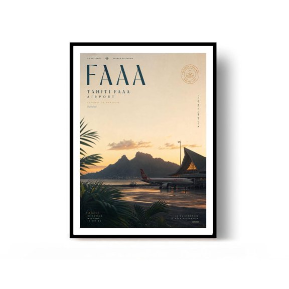 Faaa Travel Poster Print French Polynesia Poster Wall Decor