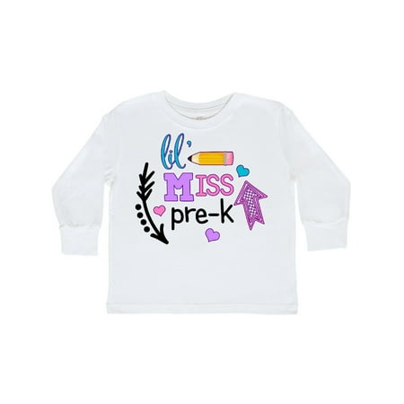 

Inktastic Lil Miss Pre K with Arrows and Hearts Gift Toddler Toddler Girl Long Sleeve T-Shirt