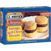 J.C. Potter Sausage, Egg & Cheese Biscuits Sandwiches,12 oz, 6 Ct